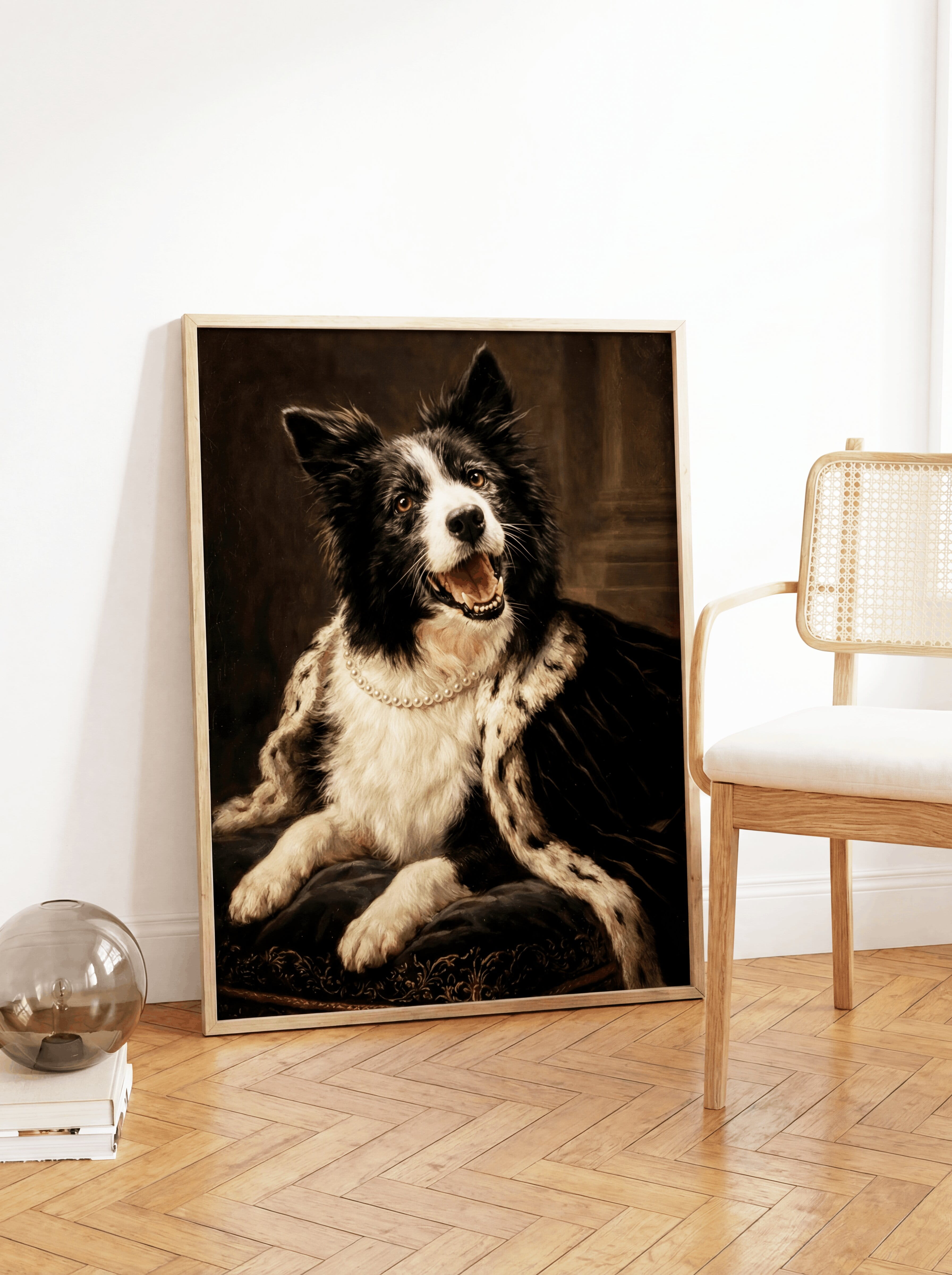 Royal border collie portrait